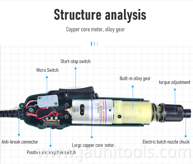 Electric screwdriver Semi-automatic electric driver screw